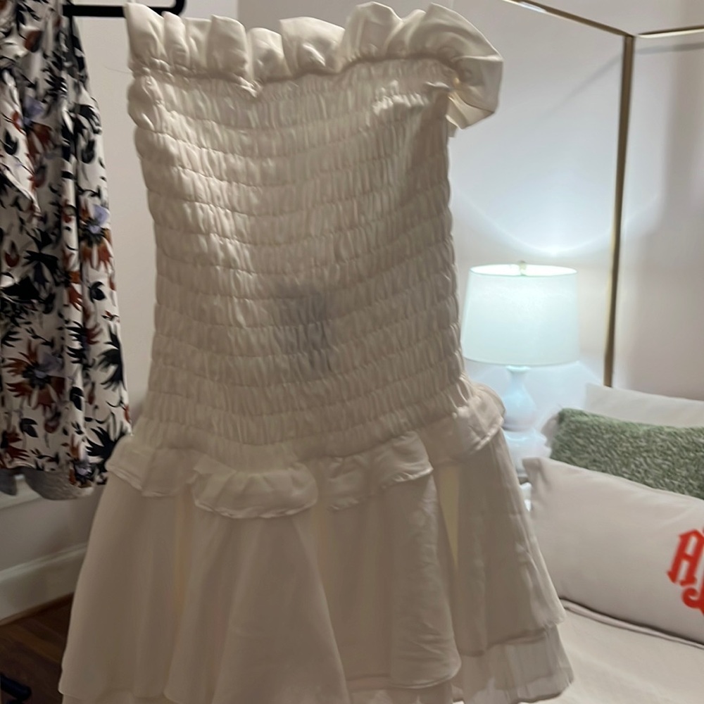 NBD NWT white strapless dress size xxs